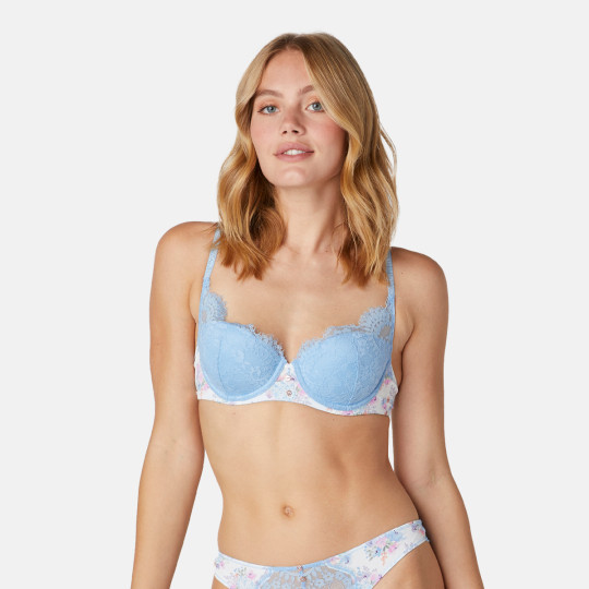 Soutien-gorge coques moulées bleu Swing