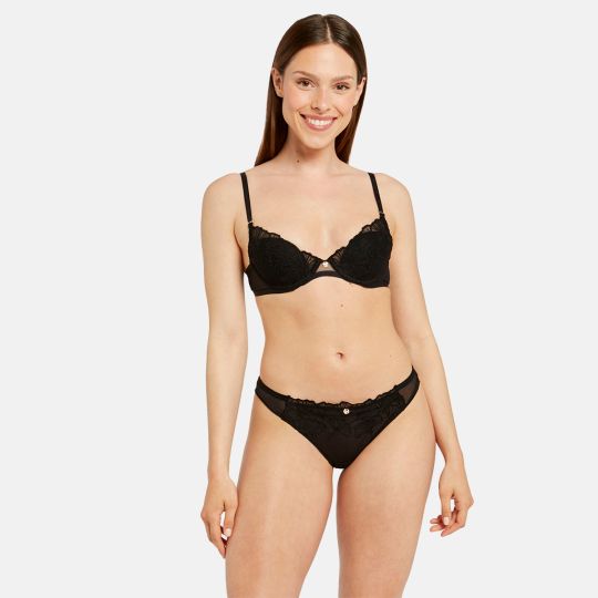 Soutien-gorge ampliforme coque moulée noir Maud