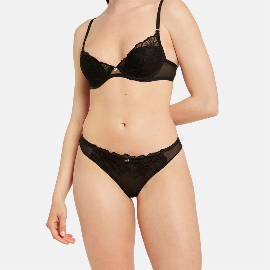 Tanga noir Maud