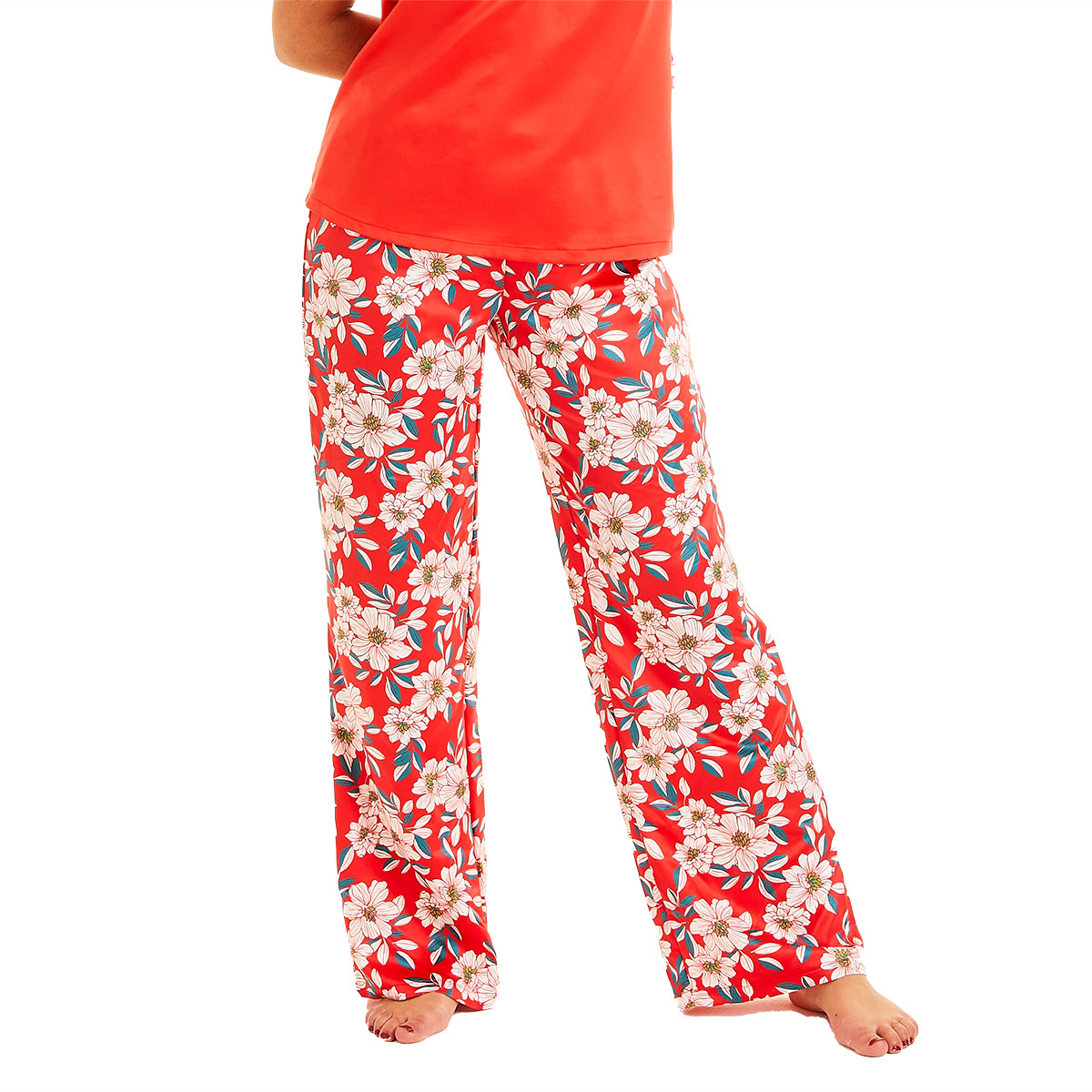 Pomm'Poire Pantalon de pyjama rouge Incendie