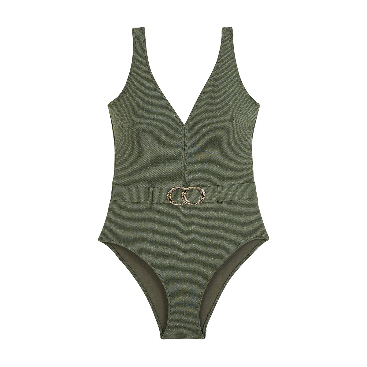Maillot de bain 1 pièce kaki Holidays - Pomm'Poire - Modalova