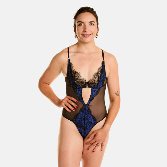 Body tanga noir/bleu Alcove