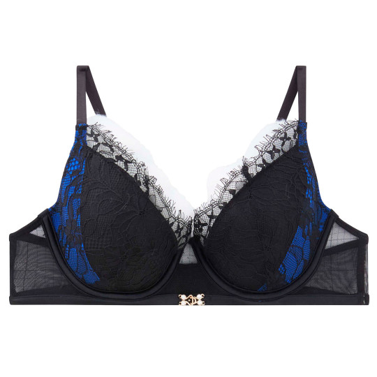 Soutien-gorge ampliforme noir/bleu Alcove