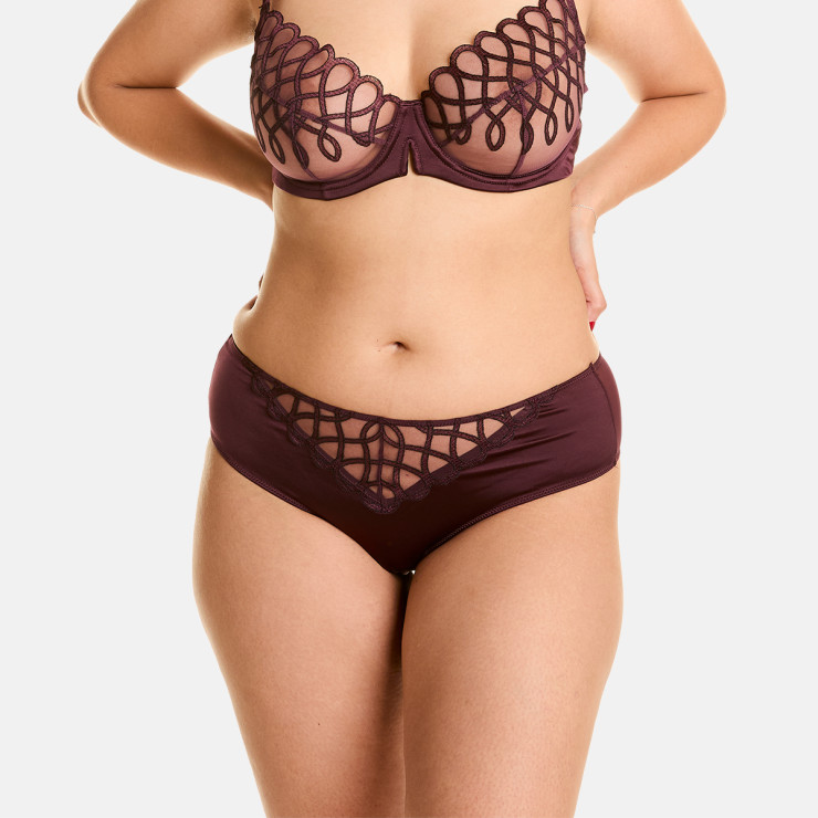 Shorty tanga bordeaux Anthologie