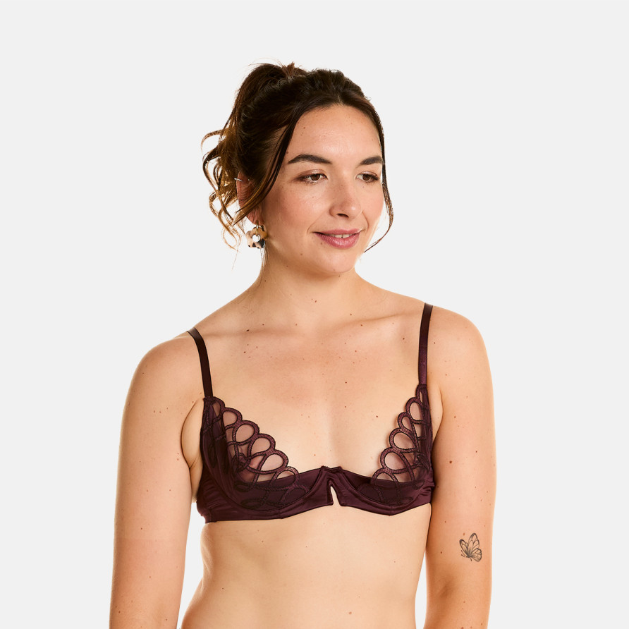 Soutien-gorge corbeille bordeaux Anthologie