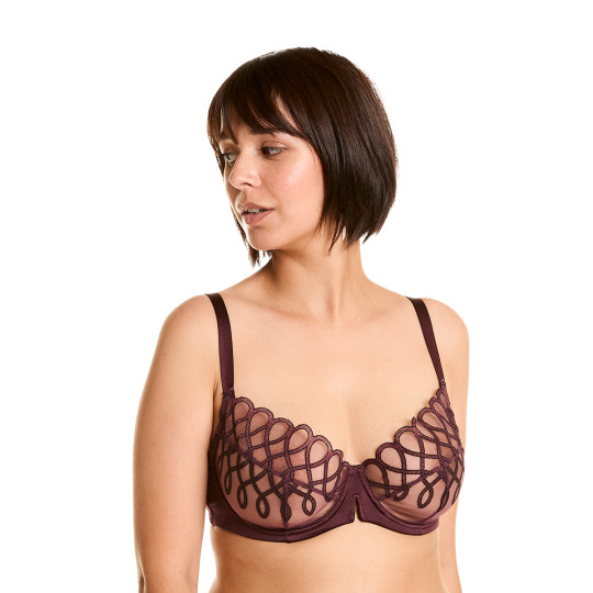 Soutien-gorge à armatures grand maintien bordeaux Anthologie
