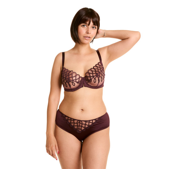 Soutien-gorge à armatures grand maintien bordeaux Anthologie