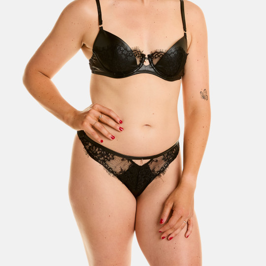 String noir Cuir
