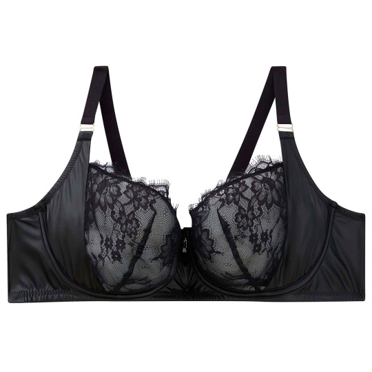 Soutien-gorge à armatures grand maintien noir Cuir