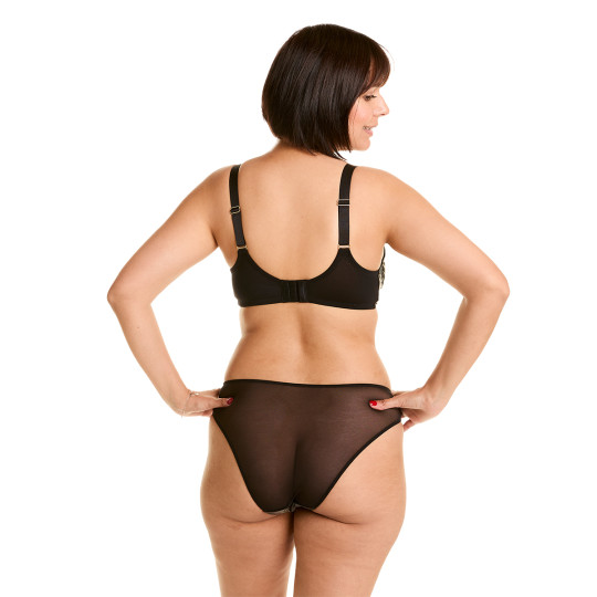 Soutien-gorge à armatures grand maintien noir Cuir