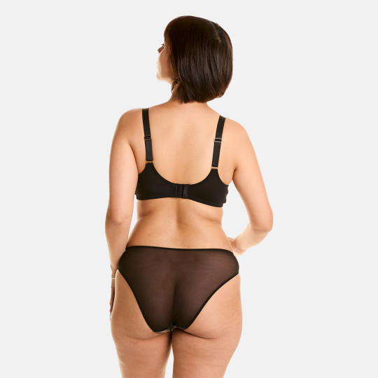 Soutien-gorge à armatures grand maintien noir Cuir