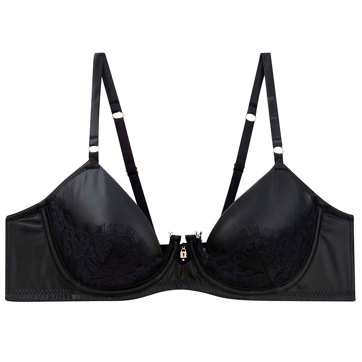 Pomm'Poire Soutien-gorge ampliforme noir Cuir