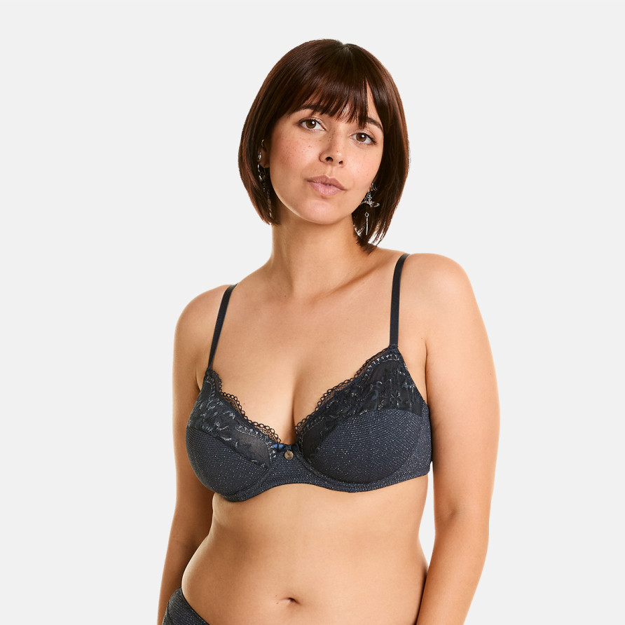 Soutien-gorge corbeille gris Desordre