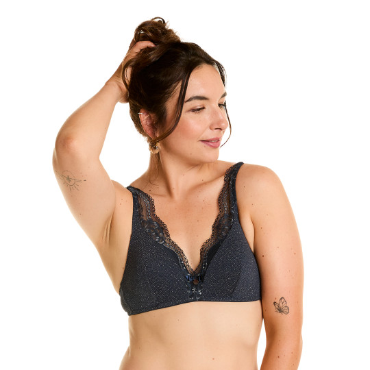 Soutien-gorge ampliforme souple gris Desordre