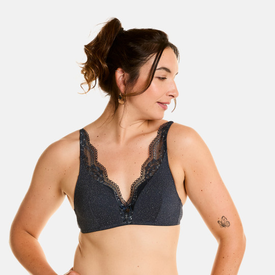Soutien-gorge ampliforme souple gris Desordre