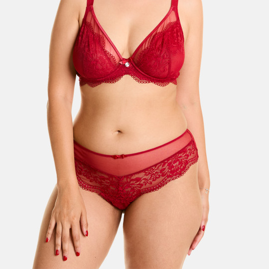 Shorty tanga rouge Desordre