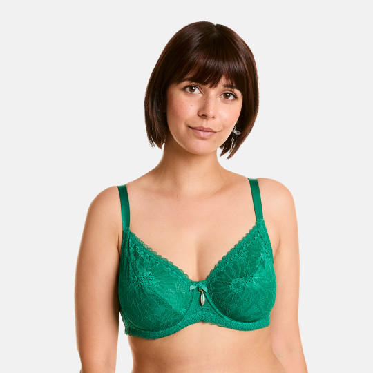 Soutien-gorge à armatures grand maintien vert Eclat