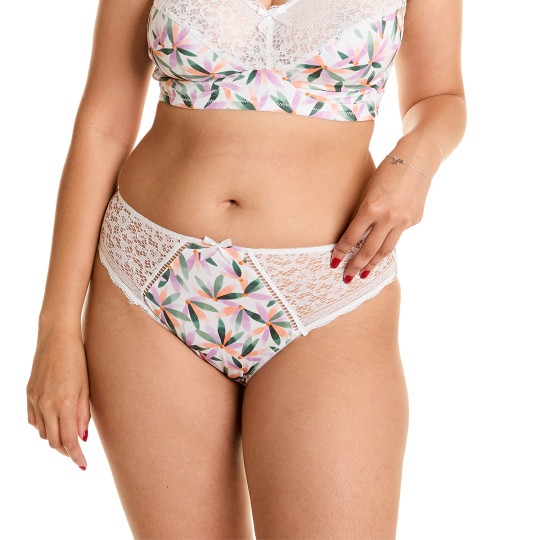 Culotte blanc imprimé Ella
