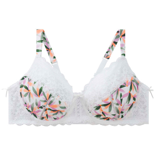 Soutien-gorge à armatures grand maintien blanc imprimé Ella
