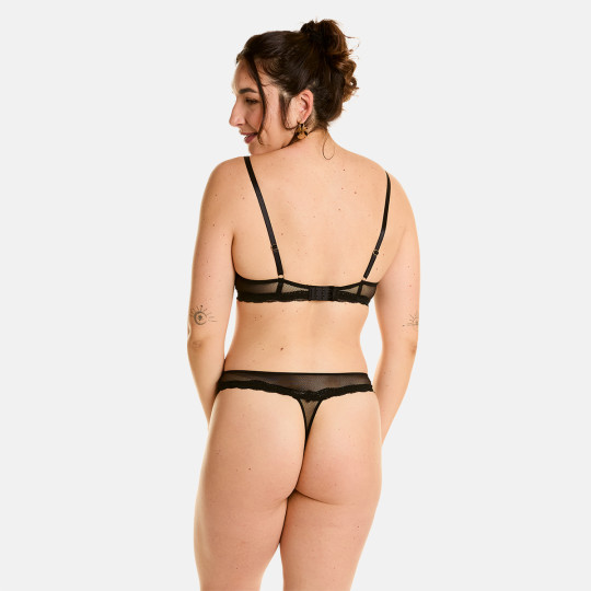 Soutien-gorge ampliforme coque moulée push-up noir Poison