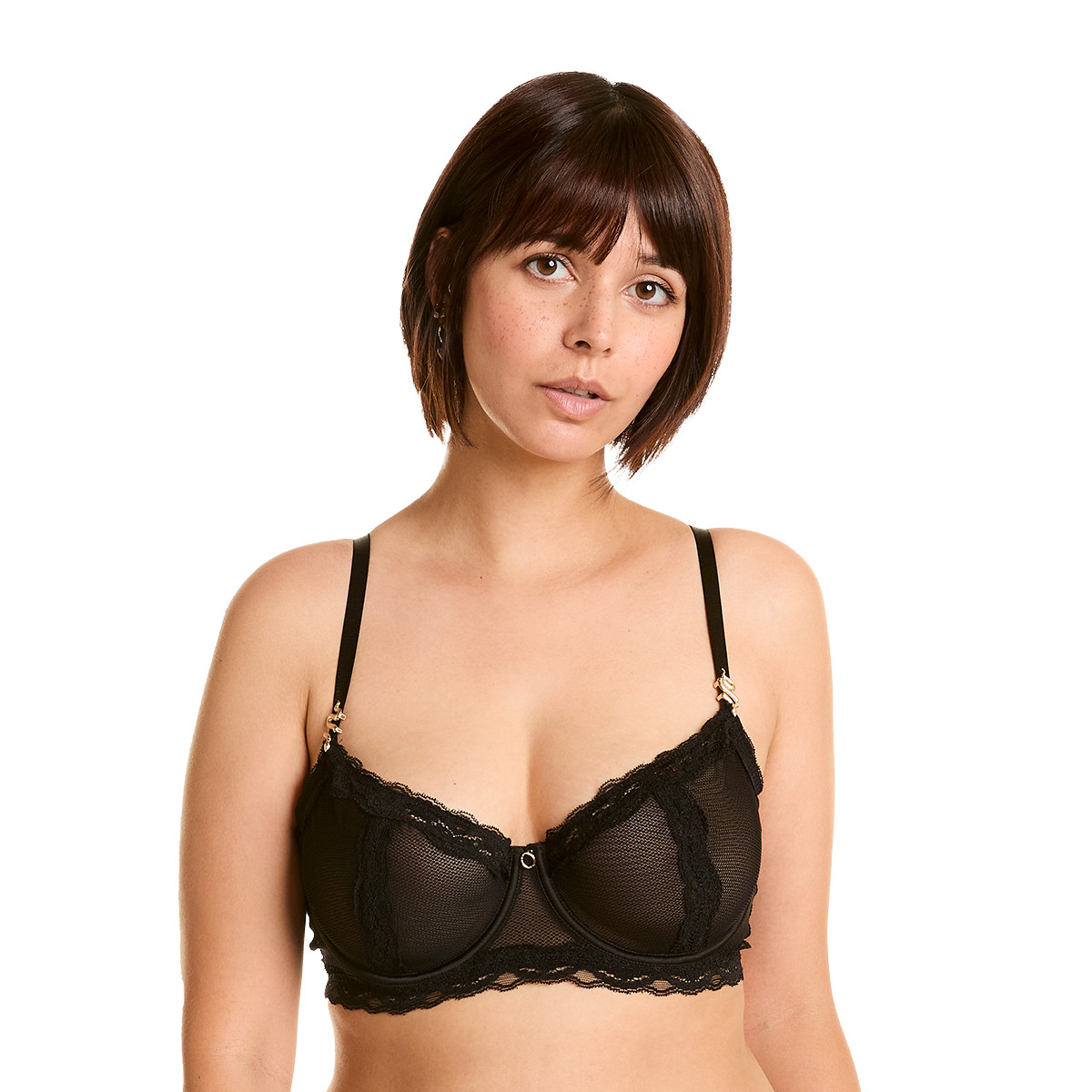 Pomm'Poire Soutien-gorge corbeille noir Poison