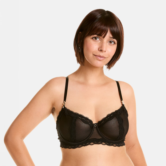Soutien-gorge corbeille noir Poison