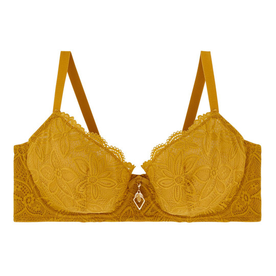 Soutien-gorge à armatures grand maintien jaune Santal