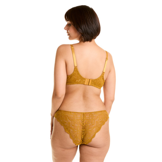 Soutien-gorge à armatures grand maintien jaune Santal