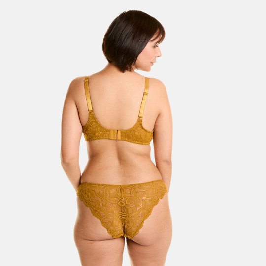 Soutien-gorge à armatures grand maintien jaune Santal