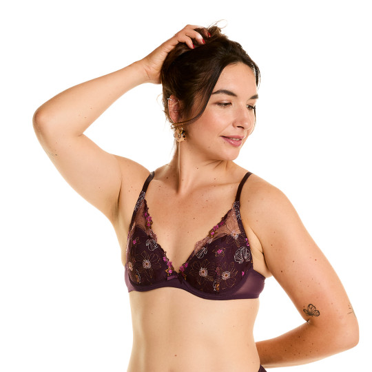Soutien-gorge ampliforme prune Santal