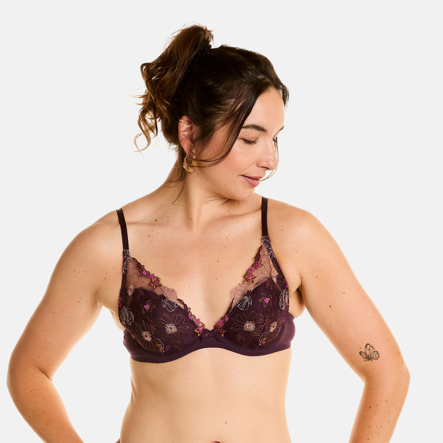 Soutien-gorge ampliforme prune Santal