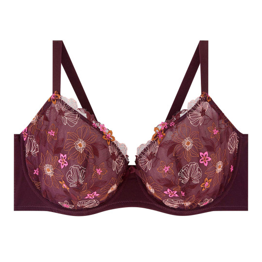 Soutien-gorge à armatures grand maintien prune Santal