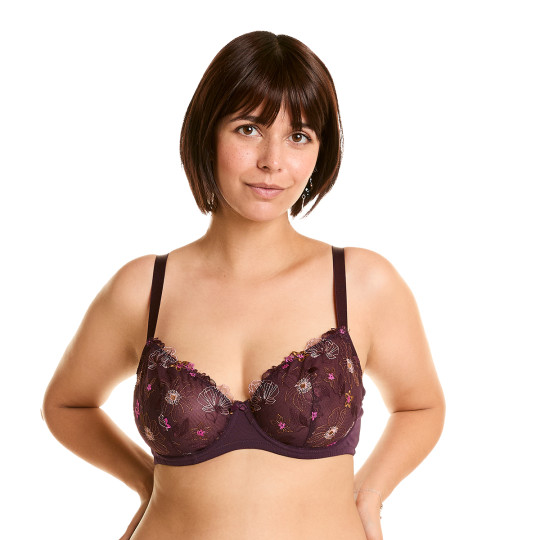 Soutien-gorge à armatures grand maintien prune Santal
