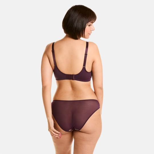 Soutien-gorge à armatures grand maintien prune Santal