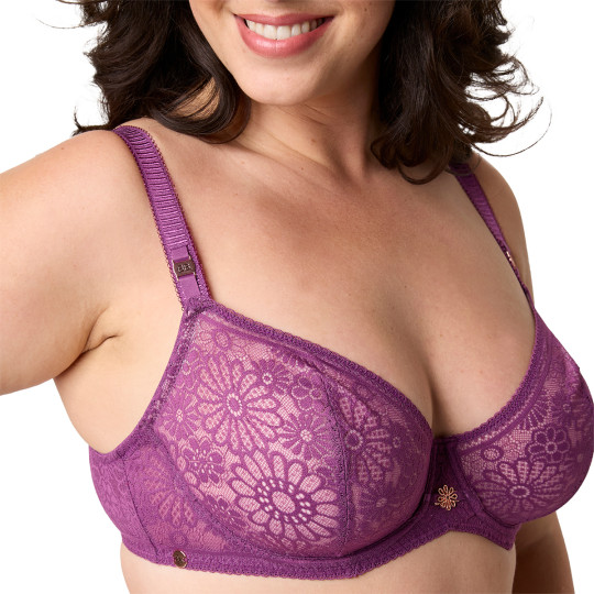 Soutien-gorge armatures grand maintien violet Azalee