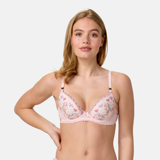 Soutien-gorge coques moulées poudre Floraison