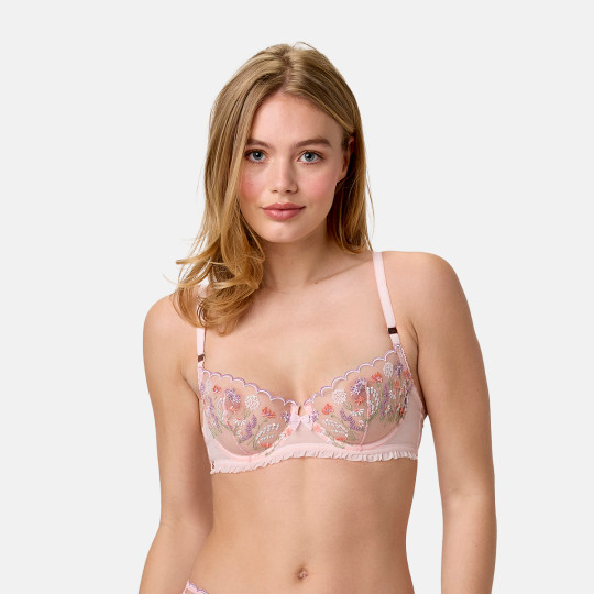 Soutien-gorge coques armatures poudre Floraison