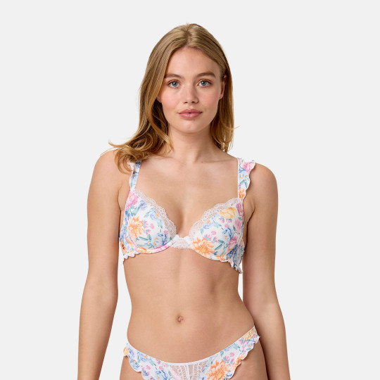 Soutien-gorge coques moulées ivoire Jardin