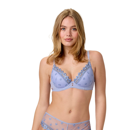 Soutien-gorge coques moulées bleu Myosotis