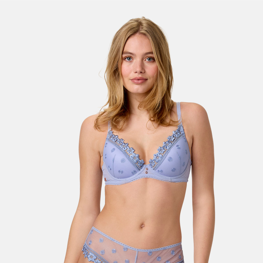 Soutien-gorge coques moulées bleu Myosotis