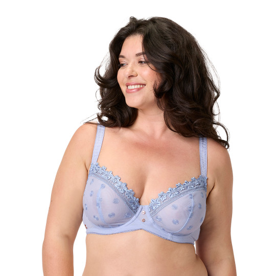 Soutien-gorge armatures grand maintien bleu Myosotis