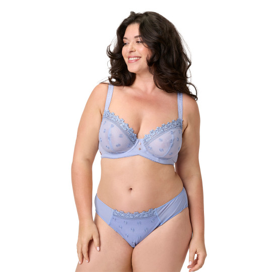 Soutien-gorge armatures grand maintien bleu Myosotis