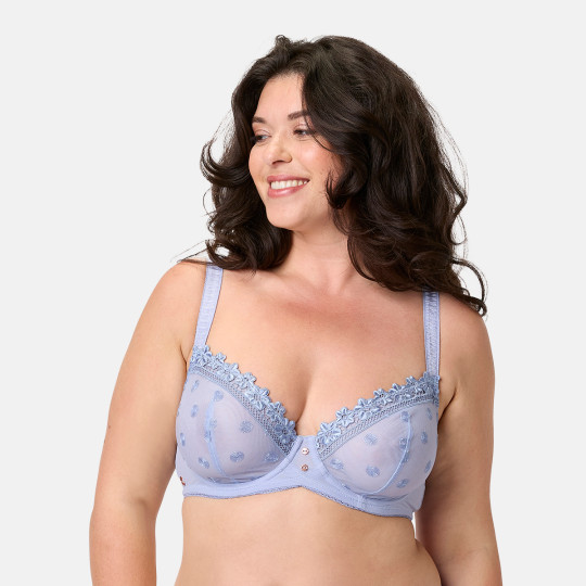 Soutien-gorge armatures grand maintien bleu Myosotis