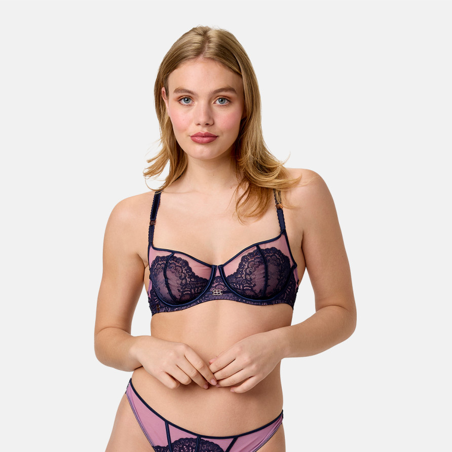 Soutien-gorge coques armatures bleu marine Nectar