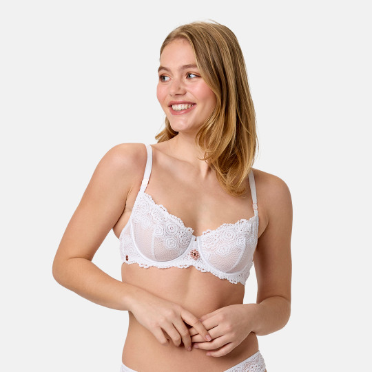 Soutien-gorge coques armatures blanc Rosee