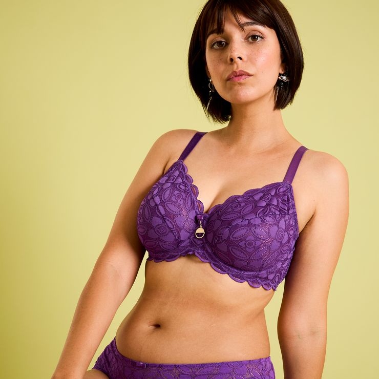 Soutien-gorge à armatures grand maintien violet Edito