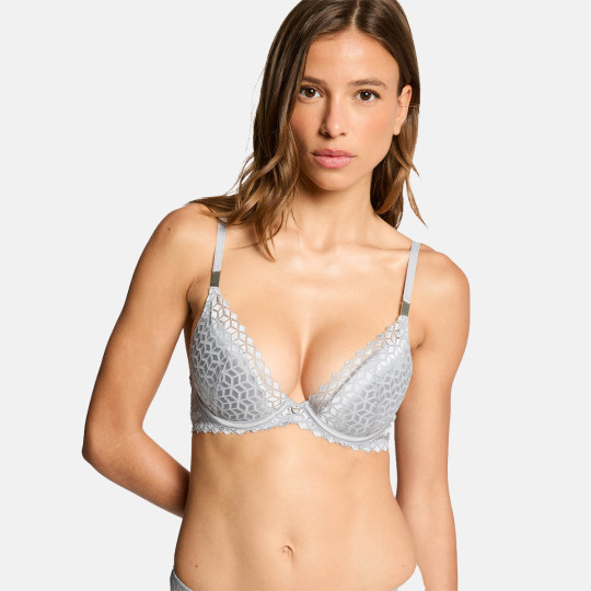 Soutien-gorge coques moulées argent Carolina