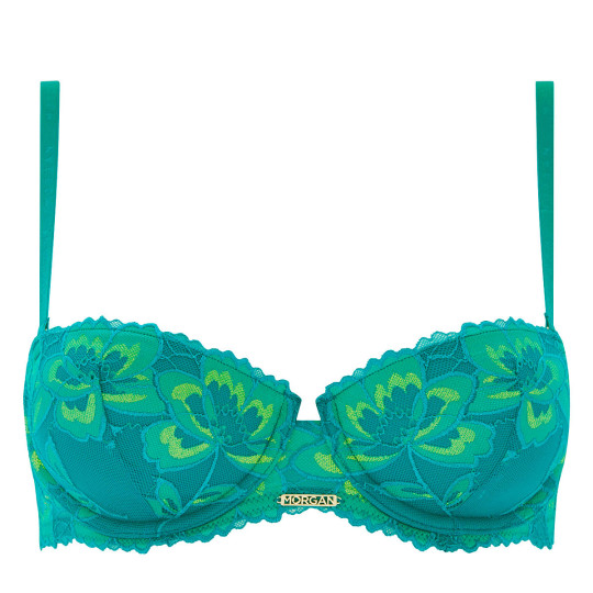 Soutien-gorge coques moulées bandeau turquoise Elisa