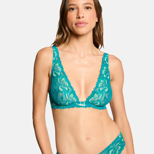 Soutien-gorge armatures turquoise Elisa