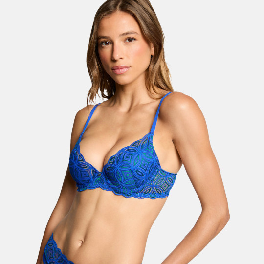 Soutien-gorge coques moulées bleu Emma